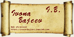 Ivona Bajčev vizit kartica